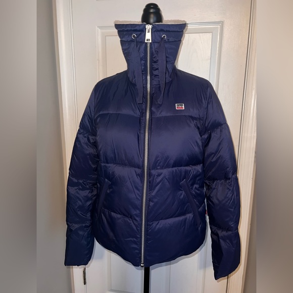 Women’s Levi Blue puffer Sherpa  winter jacket - Picture 10 of 10